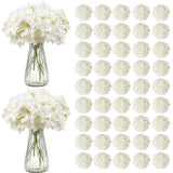 VEVOR 105 Pcs Artificial Silk Hydrangea Flowers 9.8 In Bouquet Arrangement White Hydrangea
