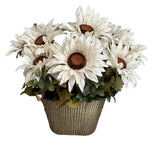 Farmhouse Centerpiece by Harvest Decor WHITE SUNFLOWERS  ARRANGEMENT  NWT Sunflower
