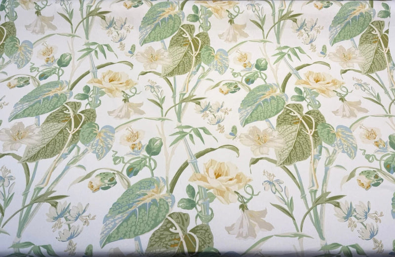Waverly Your Grace Buttercream Floral Drapery Upholstery Fabric By the Yard Flowering Plants