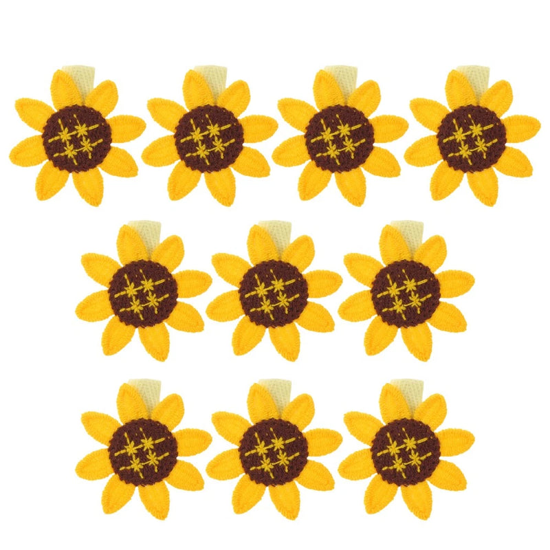 10 Pcs Sunflower Clip Cute Hair Clips Decorative Hairpin for Girls Sunflower