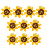 10 Pcs Sunflower Clip Cute Hair Clips Decorative Hairpin for Girls Sunflower