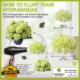 Ivydale 4pc UV Resistant Hydrangea Artificial Flowers Hydrangea