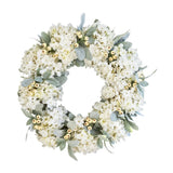 Hydrangea Flower Wreath for Front Door Flower Wreath Gift Hanging Vivid Garland Hydrangea