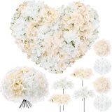 200 Pcs Silk Hydrangea Flowers with Stems for Wedding & Home Decor Hydrangea