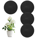 4-Pack Cork Plant Coasters, 4 Inch Cork Plant Mats for Garden [Black] Garden Plants