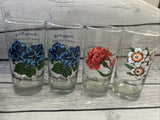 VTG Brockway Flower of Month Glass January September December Carnation You Pick Carnation