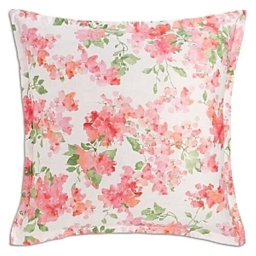 Sky Bedding Euro Pillow Shams Set of 2 Floral Blushing Pink Hydrangea Rtl $145 Hydrangea