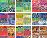 Kaffe Fassett Cotton Mix & Match 10 of  10" x 10" Layer Cakes - All Colours Flowering Plants