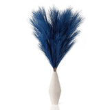 AlpsuIay 6 Stem Blue Pampas Grass Tall 43",Large Faux 43 INCH, Pampas Grass
