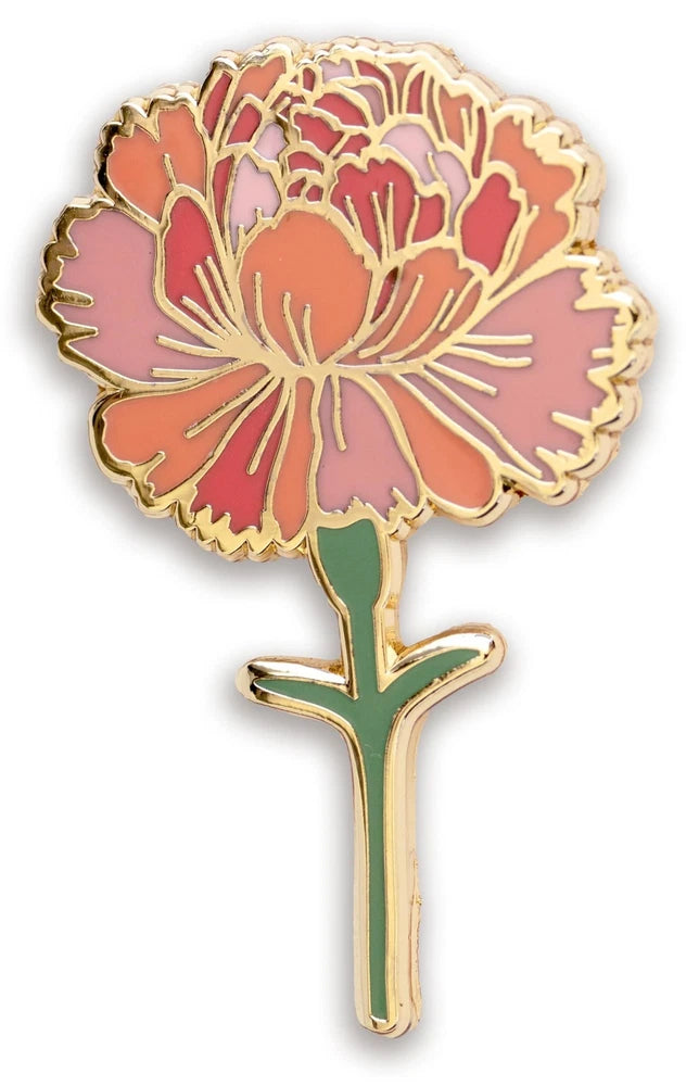 Pink Carnation Flower Enamel Pin Ð Elegant Flower Lapel Brooch Accessory for Wom Carnation