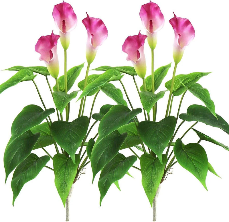 2 Plant Fake Bonsai Flowers  Indoor Outdoor Home Office Bedroom Table Decoration Green Plant