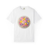 Spring Floral Bouquet T-Shirt | Pastel Roses & Ranunculus Circle Design Ranunculus