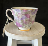 Royal Patrician Fine Bone China Lilac & Hydrangea Pink & Purple Pattern Tea Cup Hydrangea