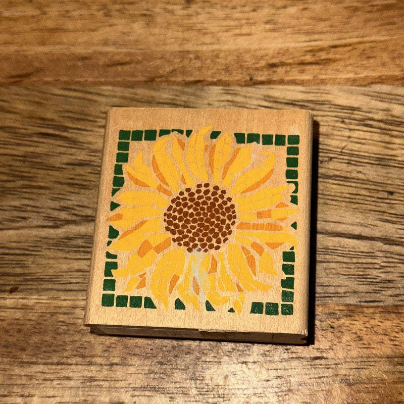 Rubber Stampede A848E Sunflower Mosaic Wood Rubber Stamp (FREE GLOBAL SHIPPING) Sunflower