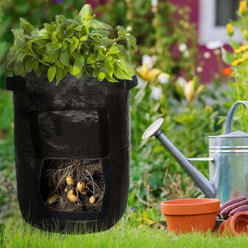7 10 Gallon Grow Bag NonWoven Pots Garden Vegetable Planting Bags for Potato Lot Garden Plants