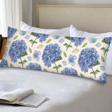 Blue Hydrangea Spring Body Pillow Cover 20x54 Spring Summer Decor Long Pillow... Hydrangea