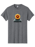 Flower-Head-Hoodie-1 Mens Graphic Tee, 100% Cotton, Casual Summer Wear Sunflower