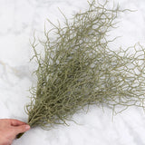 23" Flocked Faux Grass Floral Bush for Indoor Decor Green Plant