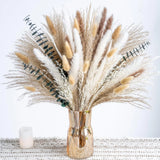 Boho Decor Bouquet - Pampas Grass and Eucalyptus Flowers Decor kit Mix Dried ... Pampas Grass