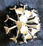 Vtg Brooch Enamel Flower Pin Black & White 3D Hydrangea 3 Tier Filigree Round Hydrangea