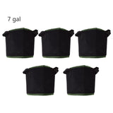 5PCS 7 Gallon Thickened Garden Plant Grow Bags Aeration Fabric Flower W/ Handles Garden Plants