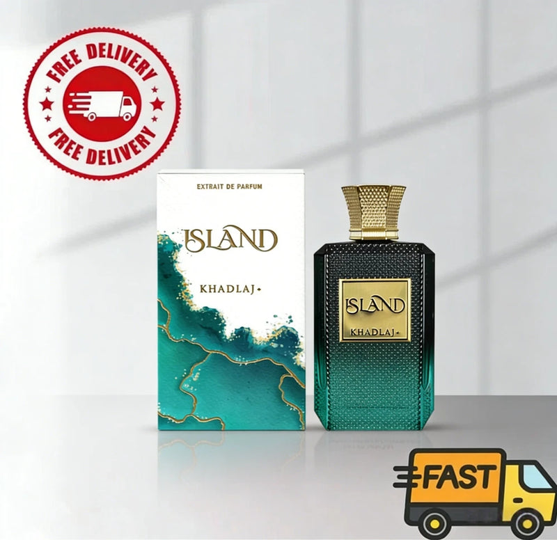 Khadlaj Island Perfume Extract 100ml Spray New & Sealed, Fast delivery Bouquet