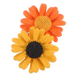 2 Pcs Enamel Sunflower Brooch Clothing Decor Brooches for Clothes Sunflower