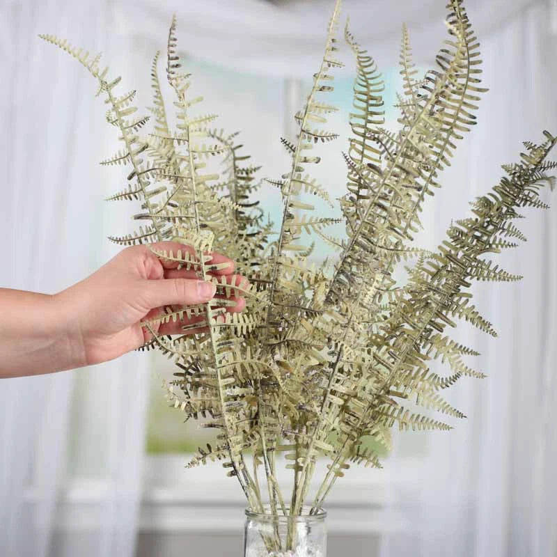 27" Light Green Artificial Decorative Fern Floral Bush Green Plant