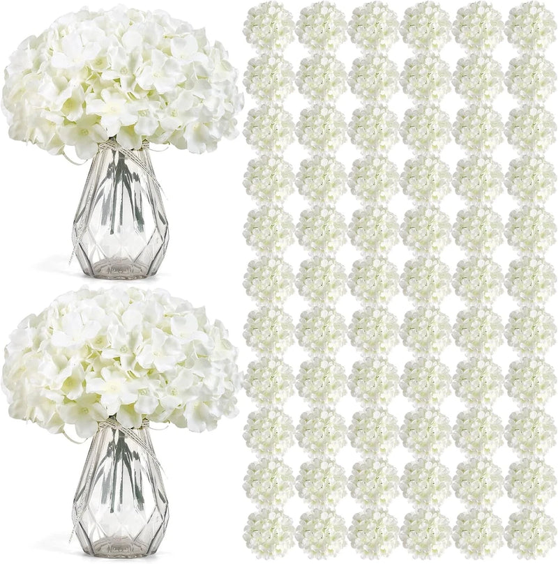 104 PCS Ivory Silk Hydrangea Flowers for Wedding & Home Decor Hydrangea