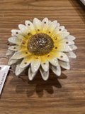 Miniature Trinket Box / Sunflower / Enamel / Hinged/ _ magnetic closure Sunflower