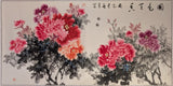 traditional Chinese water printing  peony flower, large, scroll Peony