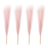 4 Pcs 17 Inch Faux Pampas Grass Artificial Boho Decor Light Pink Pampas Grass
