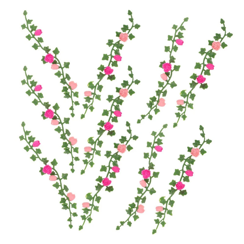 10 PCS Miniature Plants for Dollhouse Garden Accessories Fairy Supplies Green Plant