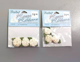 Darice Roses Ribbons - 3/4" Carnation Ivory - 3 pcs a Pack - Lot of 2 Pks Carnation