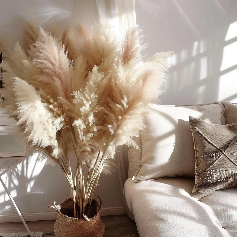 10 PCS 40'' Pampas Grass Tall Decor Pompas Floral Floor Vases Living Room Pampas Grass