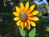 Sunflower Wind Spinner Metal for Outdoor Yard Garden Lawn Patio Art Decoration Sunflower