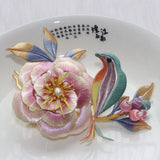 Vintage Peony Camellia Gradient Flower Hairpin Chinese Style Hanfu Accessory Peony