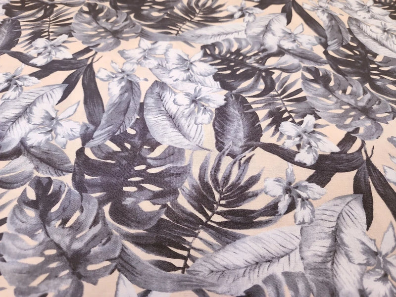 Mod Tropics  Cotton Fabric Floral Fern Paintbrush Studio By the Yard Flowering Plants