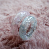 Resin pearly rings Hydrangea ring Expecting mom gift Baby shower thank you gifts Hydrangea