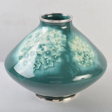 Shippo Ware Ando Shippo Pure Silver Engraved Hydrangea Design Flower Vase w/Box Hydrangea