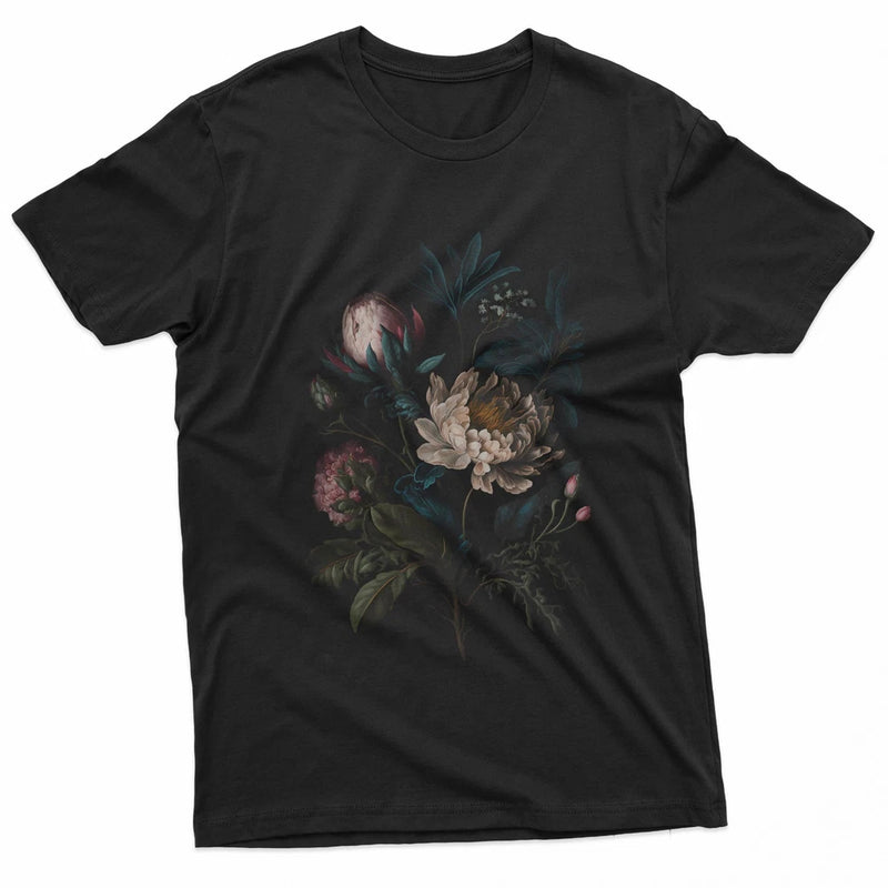 Dark Academia Botanical Peony Flower Gothic T-Shirt Peony