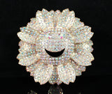 3.5-INCH HAPPY SUNFLOWER FLOWER GOLD AUSTRIAN RHINESTONE BROOCH PIN B1868GOLD Sunflower