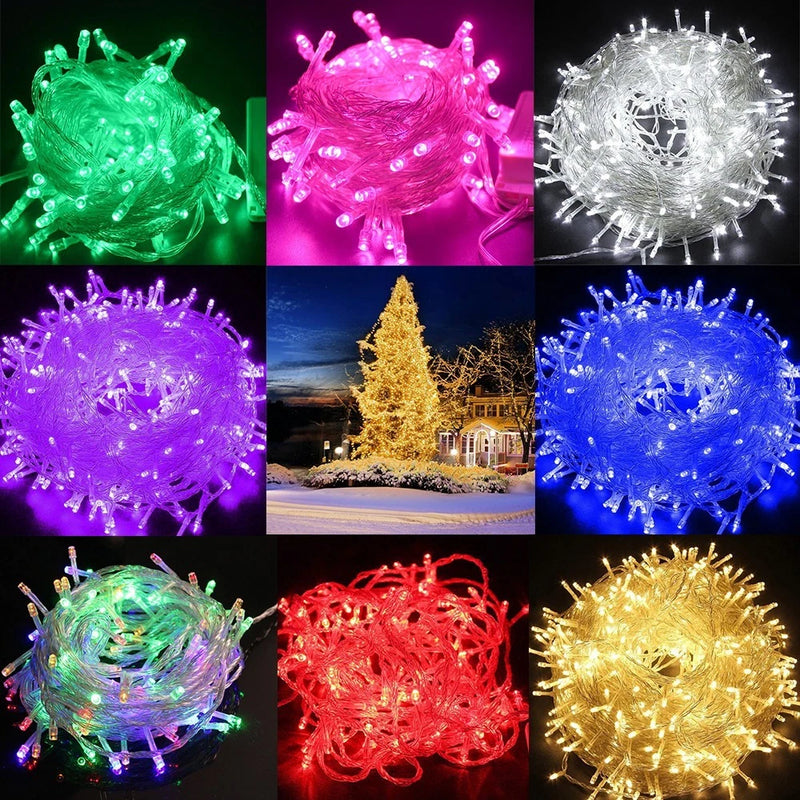Green LED fairy string lights ball with small bulb tips