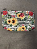 Sunflower Floral Cosmetic Accessories Multifunction Pouch Sunflower