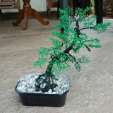 Wire Bonsai Tree Sculpture Handicraft Home Decoration Gift Item Room Decoration Green Plant
