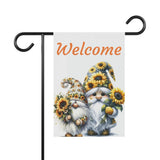 Welcome Sunflower Gnome Garden & House Banner, Welcome Gnome Flag Sunflower