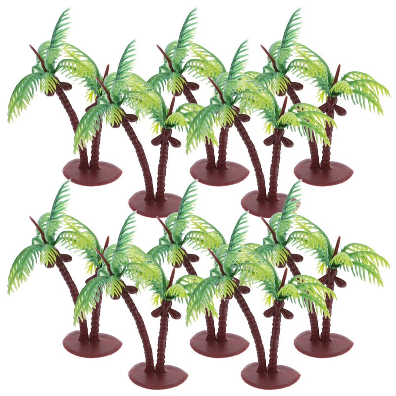 36 Pcs Miniature Plants Trees for Crafts Imitation Dollhouse Scenery Supplies Green Plant