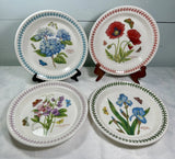 (4) Portmeirion Botanic Garden Poppy Hydrangeas Sweet Pea Iris Salad Plates 8.5Ó Hydrangea