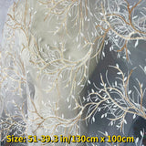 Lace Embroidered Sheer Fabric Mesh Floral Sequins for Evening Wedding Dress Flowering Plants