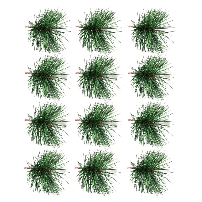 24PCS Artificial Pine Tree Branches Christmas Greenery Christmas Greenery Picks Green Plant